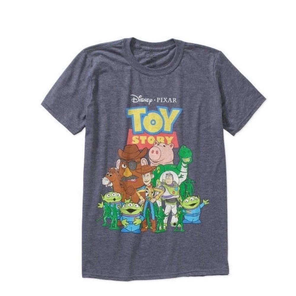 Disney Pixar Toy Story Heather Blue Short Sleeve Character Graphic Tee NWT